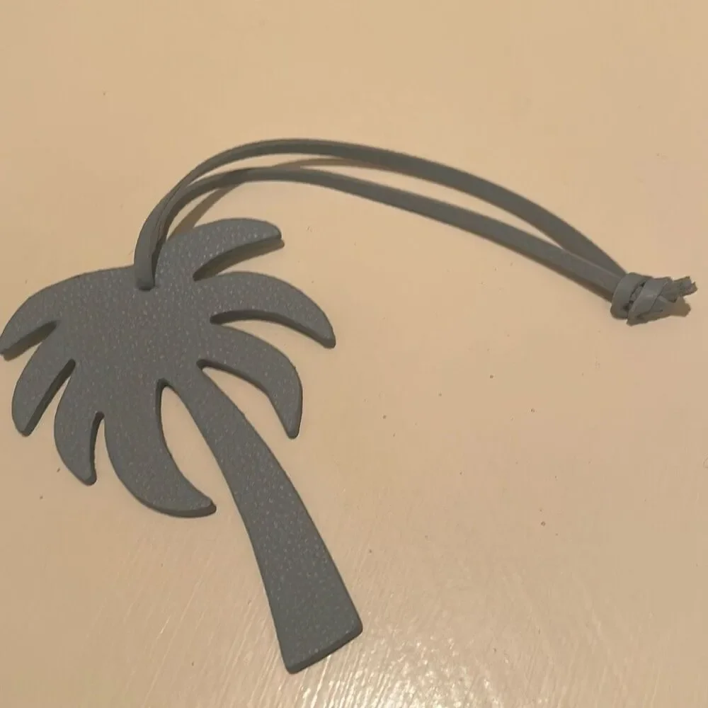 Sexy Little Vintage Handmade palm tree Leather Bag Charm Cute Nature Keychain
